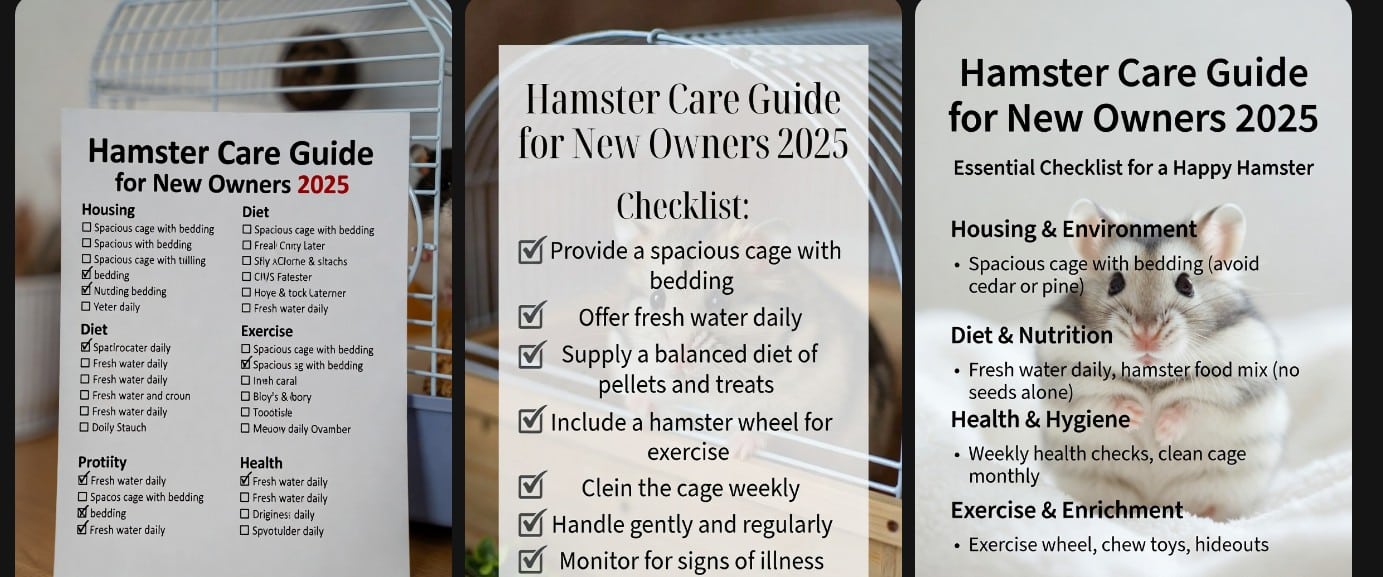 Hamster Care Guide for New Owners 2025: Checklist